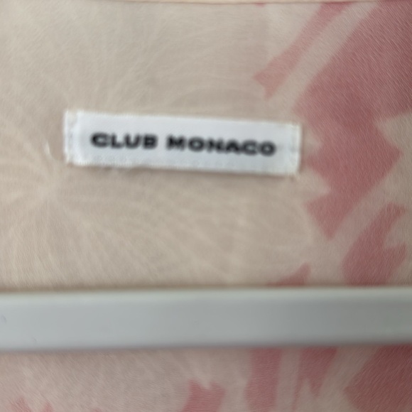 Club Monaco Silk Blend Floral Red and White Women's Blouse size Large - Picture 3 of 5